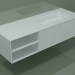 3D Modell Waschbecken mit Schublade und Fach (06UC824D2, Glacier White C01, L 144, P 50, H 36 cm) - Vorschau