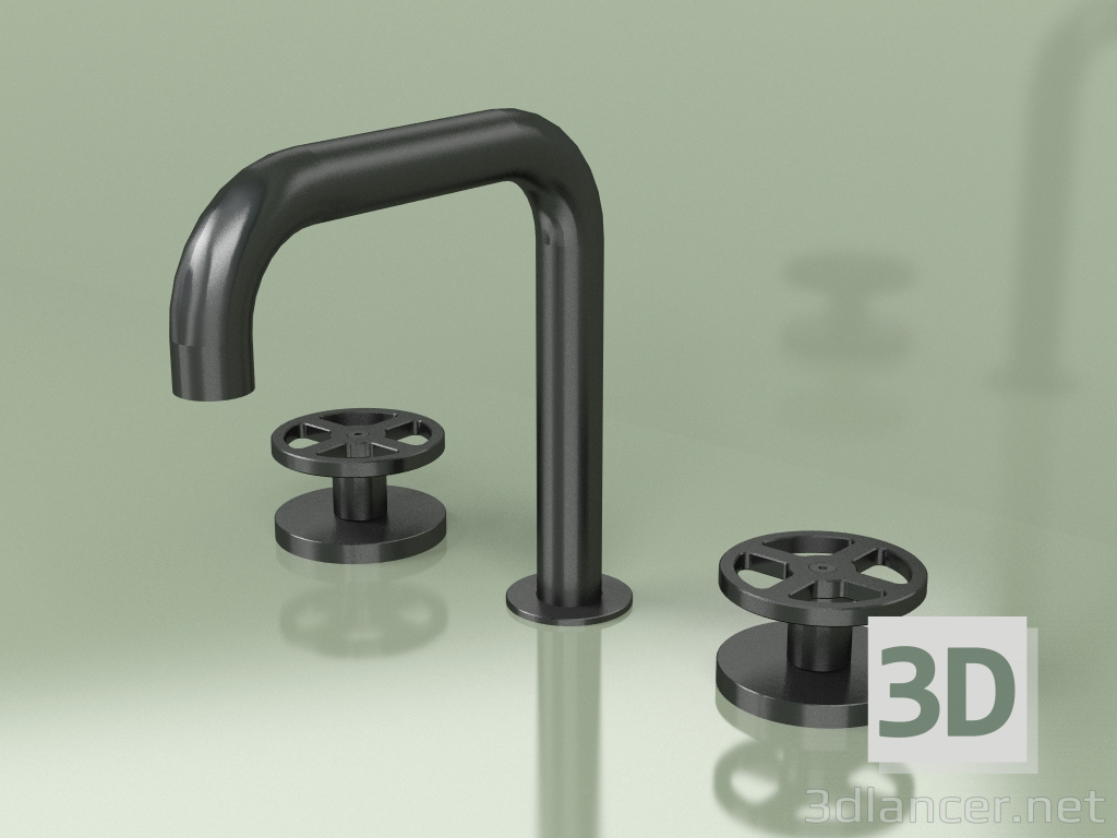 3d model Three-hole mixer with swivel spout (20 31 V, ON) - preview