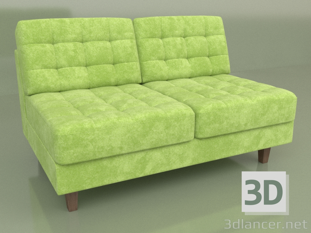 modello 3D Cosmo doppia sezione (velluto verde) - anteprima