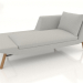 3d model Chaise longue 177 with armrest on the right (wooden legs) - preview