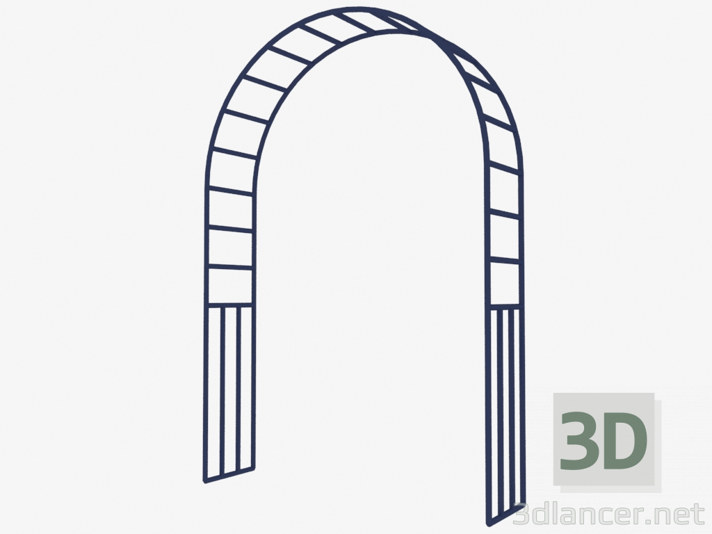 modello 3D Arco metallico (9011) - anteprima