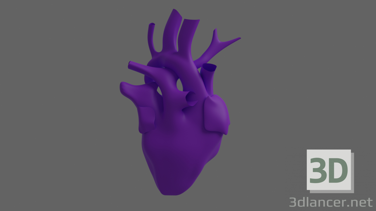 3d model corazon - vista previa