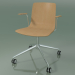 3d model Chair 5916 (on casters, with armrests, oak) - preview