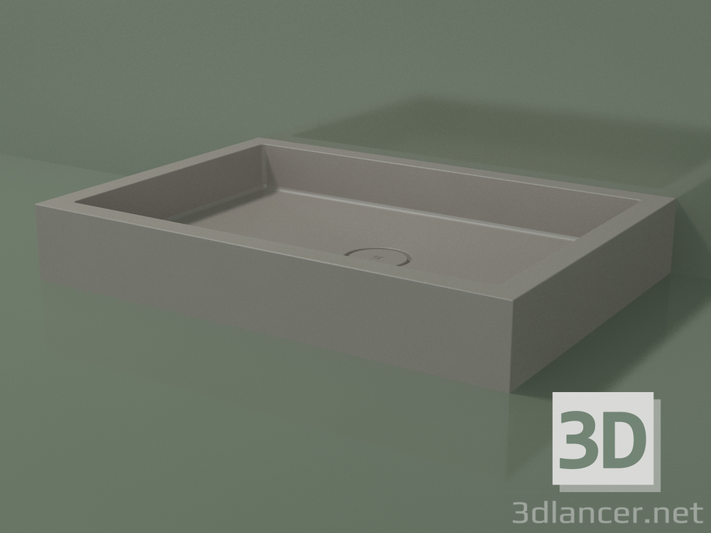 Modelo 3d Base de duche Alto (30UA0118, Clay C37, 100x70 cm) - preview