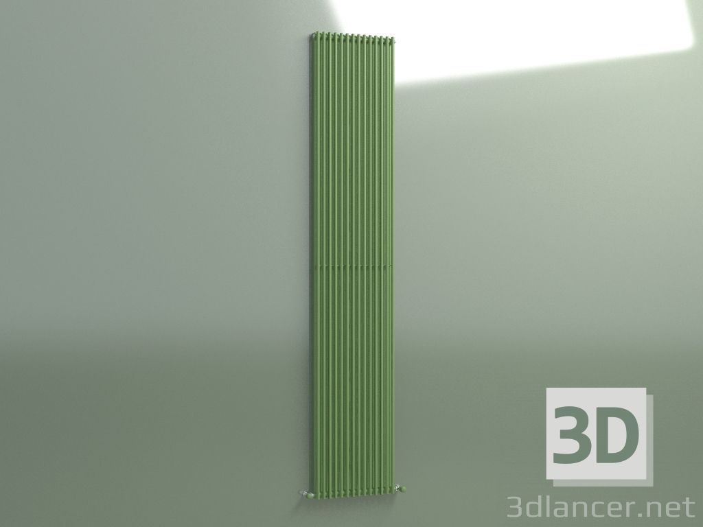 3d model Radiador vertical ARPA 2 (2520 14EL, verde salvia) - vista previa