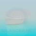 modello 3D Servizi igienici ovali - anteprima