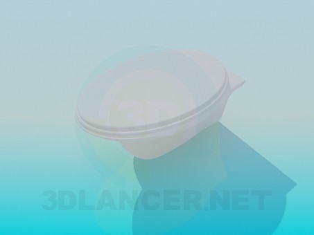 3d модель Овальный унитаз – превью 3d модель Овальный унитаз – превью
