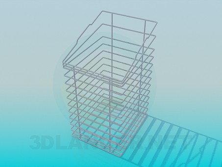 modelo 3D Carro de compras-soporte para suministros de oficina - escuchar modelo 3D Carro de compras-soporte para suministros de oficina - escuchar