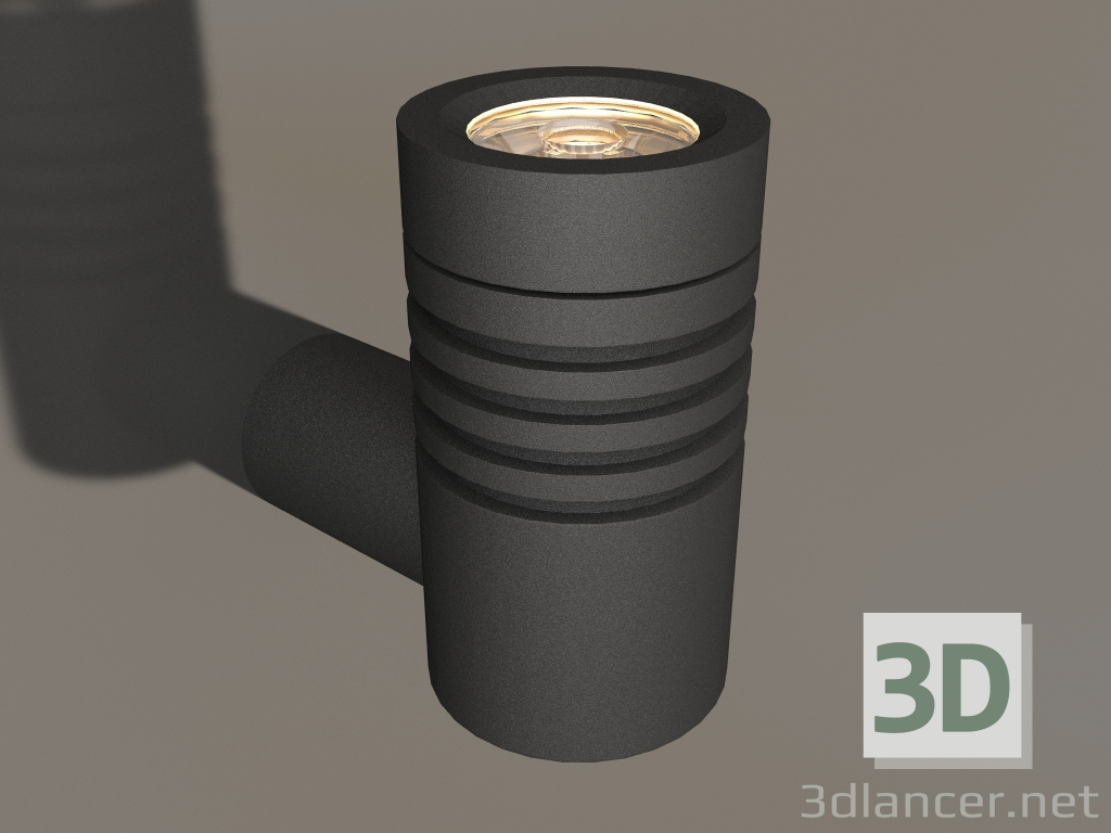3D Modell Lampe LGD-RAY-WALL-R46-3W Day4000 (GR, 24 Grad, 230V) - Vorschau