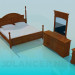 3d модель Комплект мебели в спальную комнату – превью