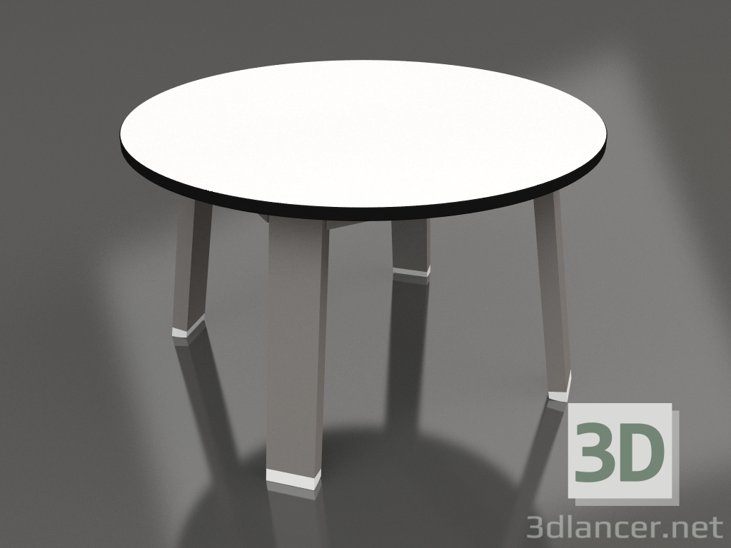 Modelo 3d Mesa lateral redonda (quartzo cinza, fenólico) - preview