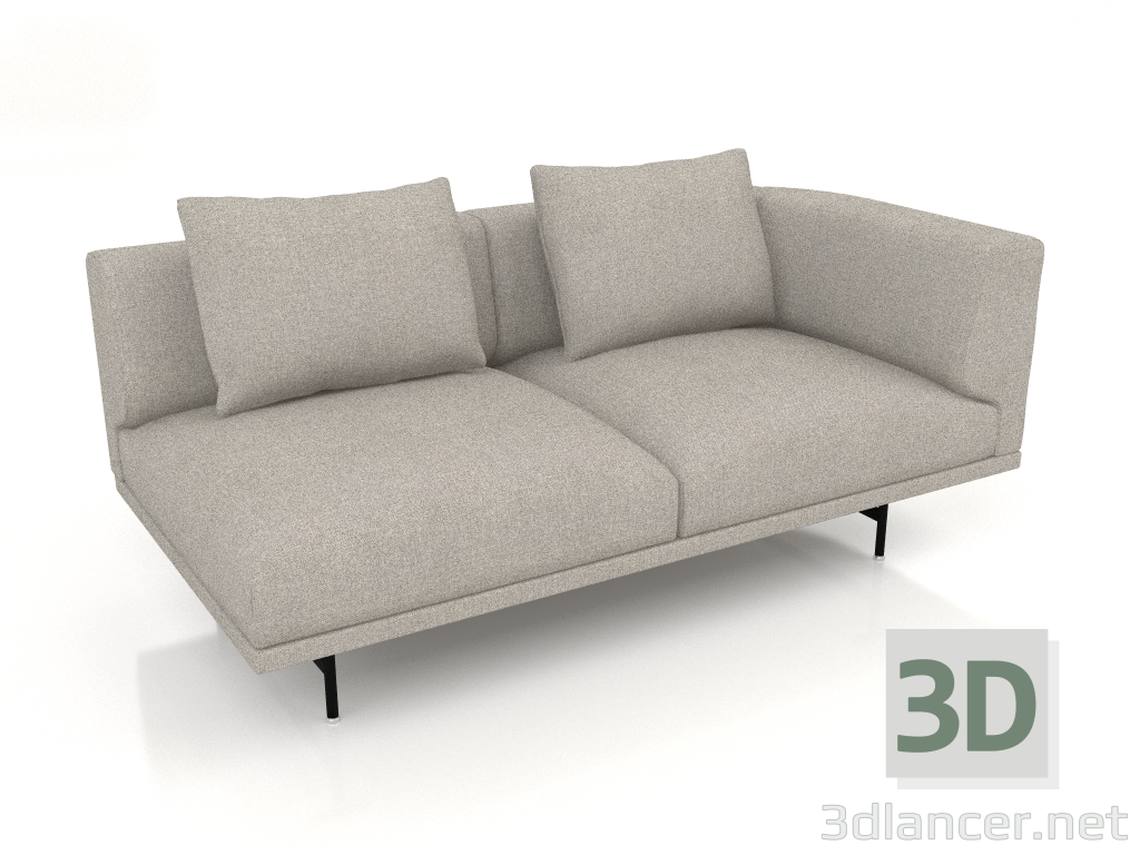 modello 3D Modulo divano Camino VIPP632 (destra) - anteprima