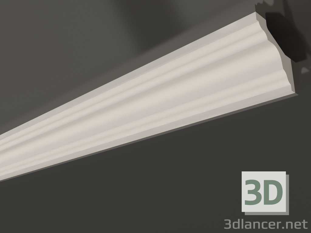 modello 3D Cornicione per soffitto in gesso liscio KG 013 (50x50) - anteprima