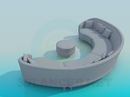 3d model Sofa - preview 3d model Sofa - preview