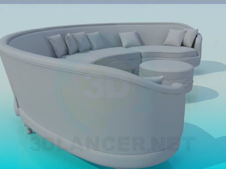 3d model Sofa - preview 3d model Sofa - preview