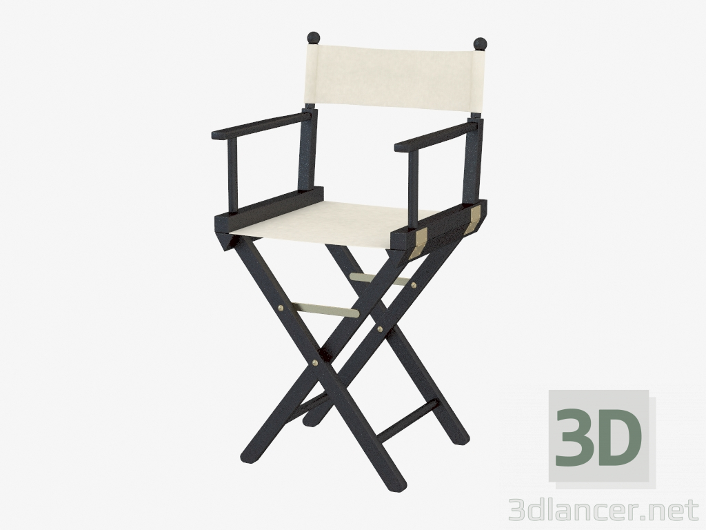 3D modeli Denizci stilinde kol dayama ile Sandalye - önizleme