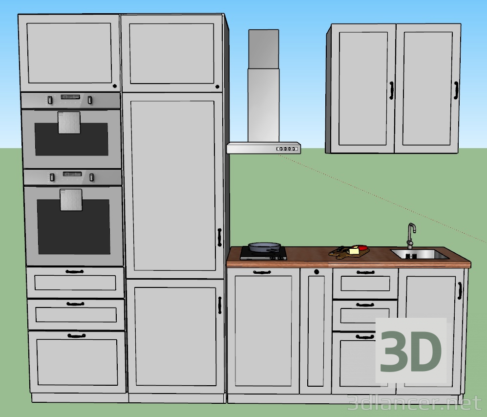 Modelo 3d Cozinha Ikea - preview