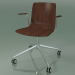 3d model Chair 5916 (on casters, with armrests, walnut) - preview