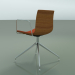3D modeli Sandalye 0332 (döner, kolçaklı, ön kaplamalı, LU1, tik görünümlü) - önizleme