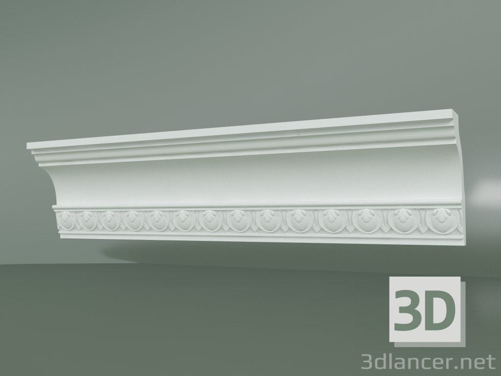 modèle 3D Corniche en plâtre avec ornement KV010 - preview