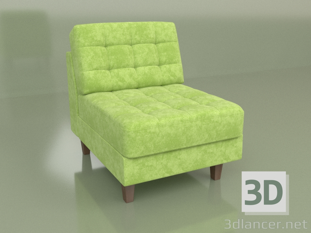 modèle 3D Section simple Cosmo (Velours vert) - preview