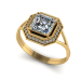 anillo esmeralda 3D modelo Compro - render