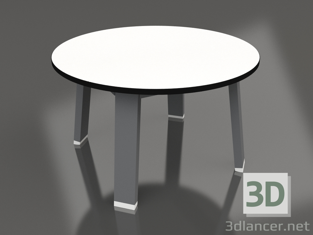 Modelo 3d Mesa lateral redonda (Antracite, Fenólica) - preview