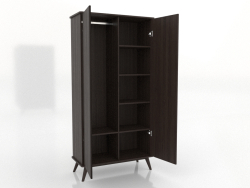 Cabinet 4 1000x450x2000 mm (open, ash walnut)