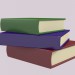 3D Kitap yığını modeli satın - render