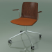 3d model Chair 5917 (on casters, with a pillow on the seat, with armrests, walnut) - preview