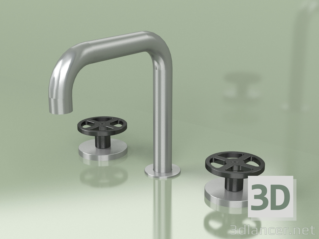 3d model Three-hole mixer with swivel spout (20 31 V, AS-ON) - preview