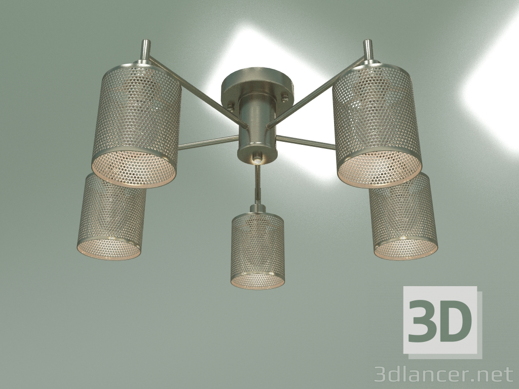 modello 3D Lampadario a sospensione 70109-5 (bronzo antico) - anteprima