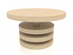 कॉफी टेबल जेटी 04 (डी = 700x400, लकड़ी सफेद)