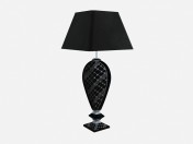 Lámpara de mesa en una actuación oscura negro cerámica