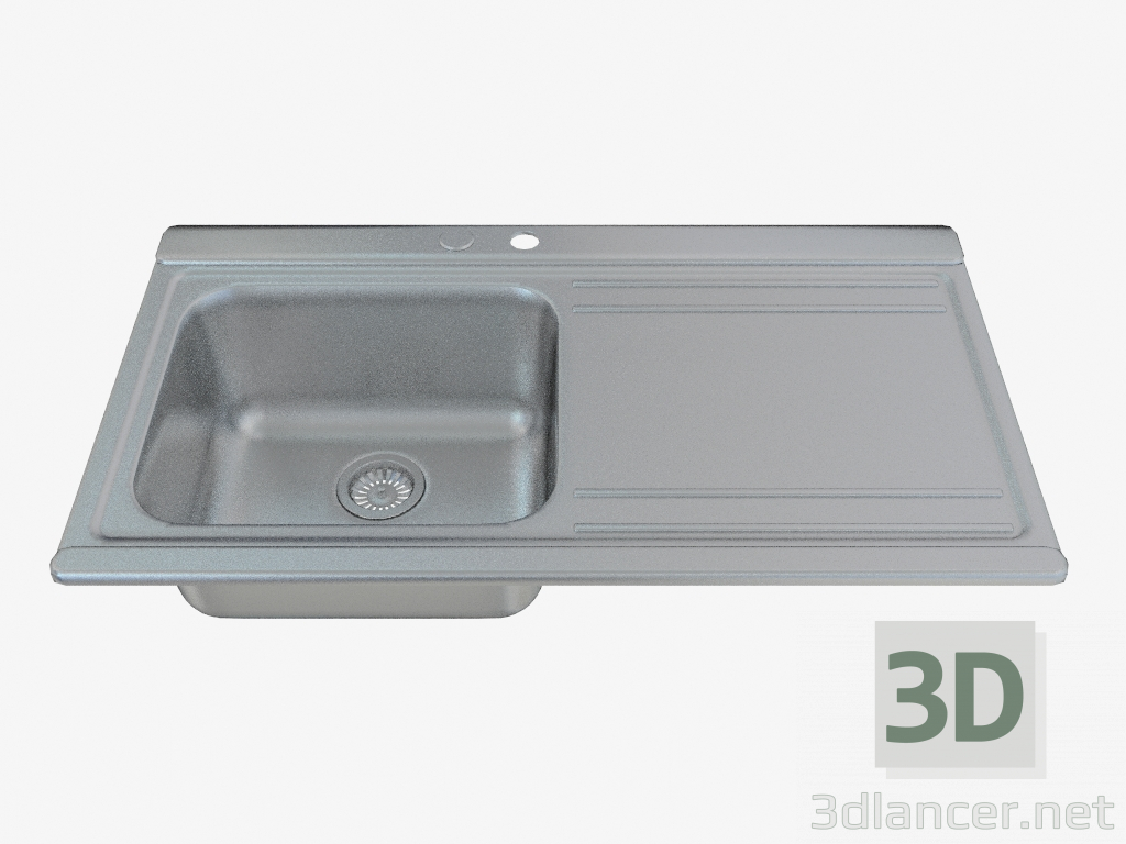 modello 3D Cucina lavello in acciaio Sonatina (ZAS-011L 90788) - anteprima