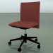 modèle 3D Chaise à dossier bas 6501 (5 roulettes, avec rembourrage amovible, V39) - preview