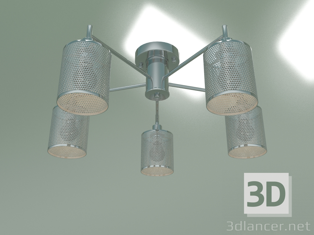 modello 3D Lampadario a sospensione 70109-5 (cromo) - anteprima