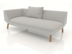 End sofa module 186 with an armrest on the left (wooden legs)
