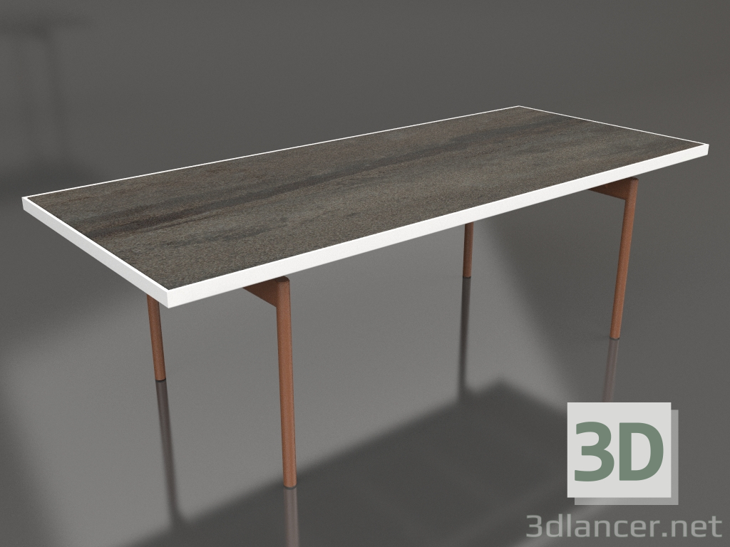 modello 3D Tavolo da pranzo (Bianco, DEKTON Radium) - anteprima