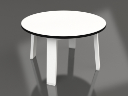 Table d'appoint ronde (Blanc, Phénolique)