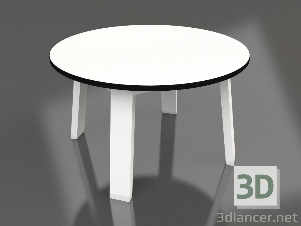 modèle 3D Table d'appoint ronde (Blanc, Phénolique) - preview