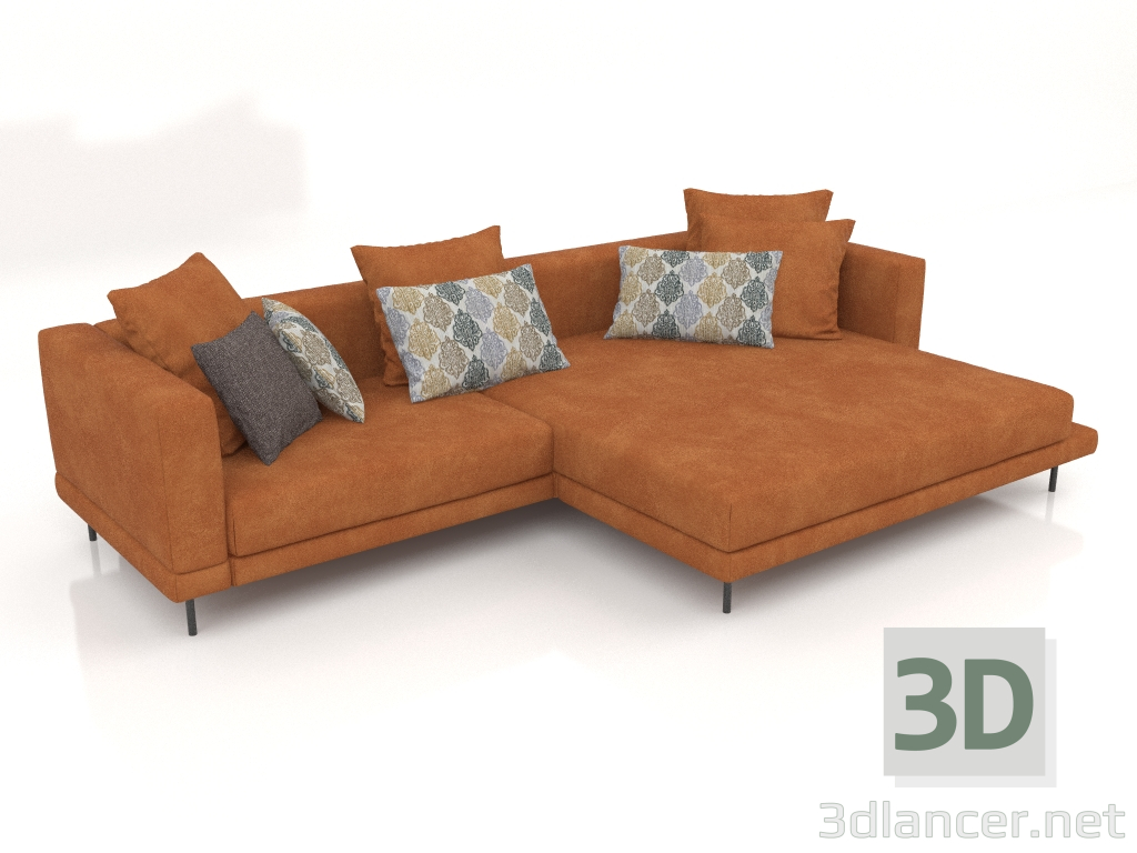 3d model Sofá Carol 3060 x 1080 (Tessio 33) - vista previa