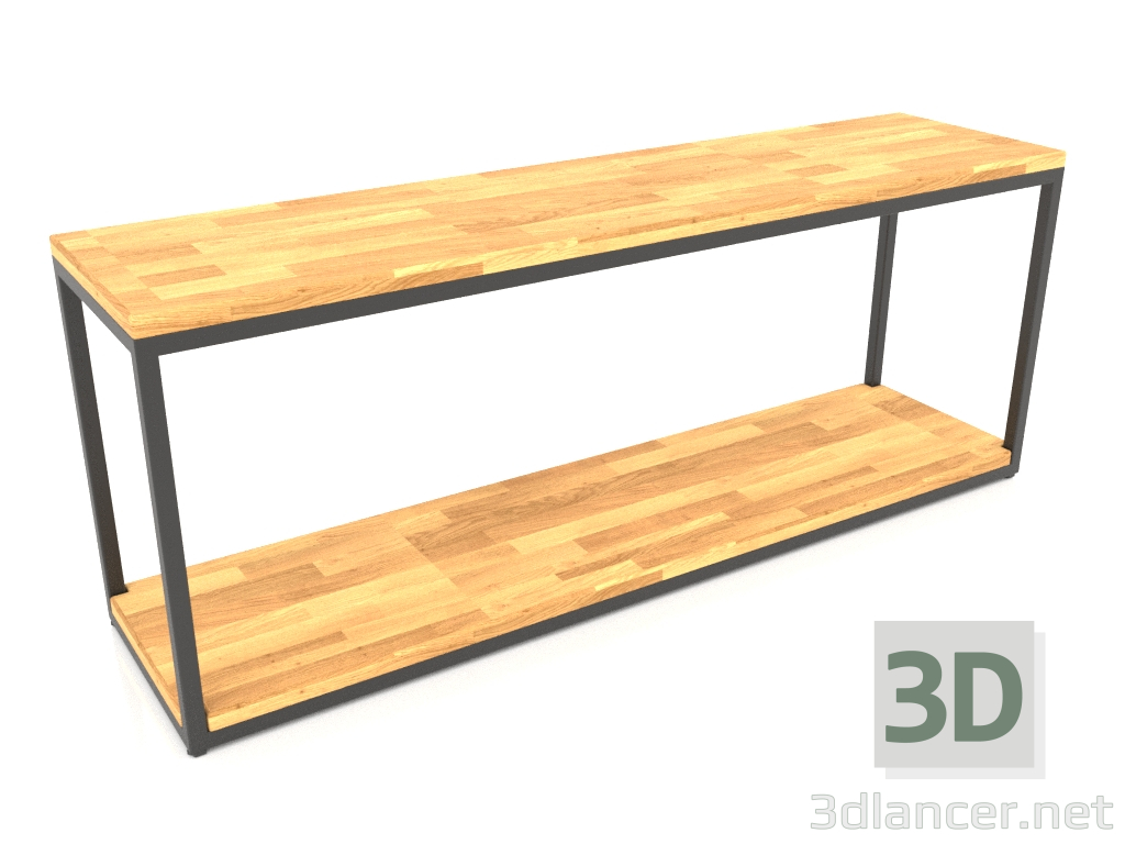 3d model Banco-banco de dos niveles (PISO DE MADERA, 120x30x44) - vista previa