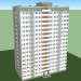 Edificio de pisos de 16 minutos de panel 3D modelo Compro - render