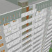 Panel 16-minütigen stöckiges Gebäude 3D-Modell kaufen - Rendern