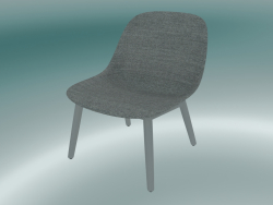 Chair with wooden base Fiber (Remix 133, Gray)