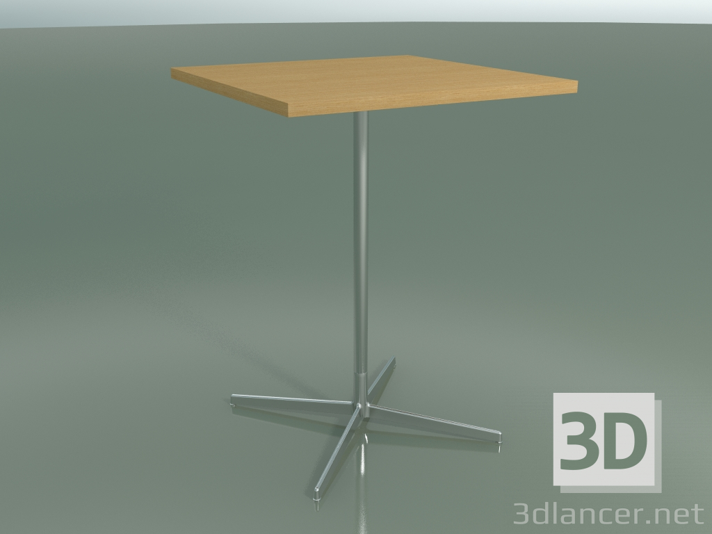 modello 3D Tavolo quadrato 5570 (H 105.5 - 80x80 cm, Rovere naturale, LU1) - anteprima
