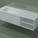 3D Modell Waschbecken mit Schublade und Fach (06UC824S2, Glacier White C01, L 144, P 50, H 36 cm) - Vorschau