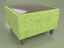 Table basse carrée Cosmo (Velours vert)