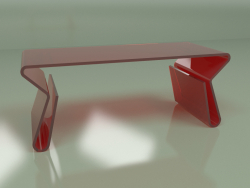 Кавовий стіл Acrylic 100х40 (червоний)